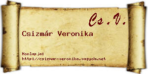 Csizmár Veronika névjegykártya